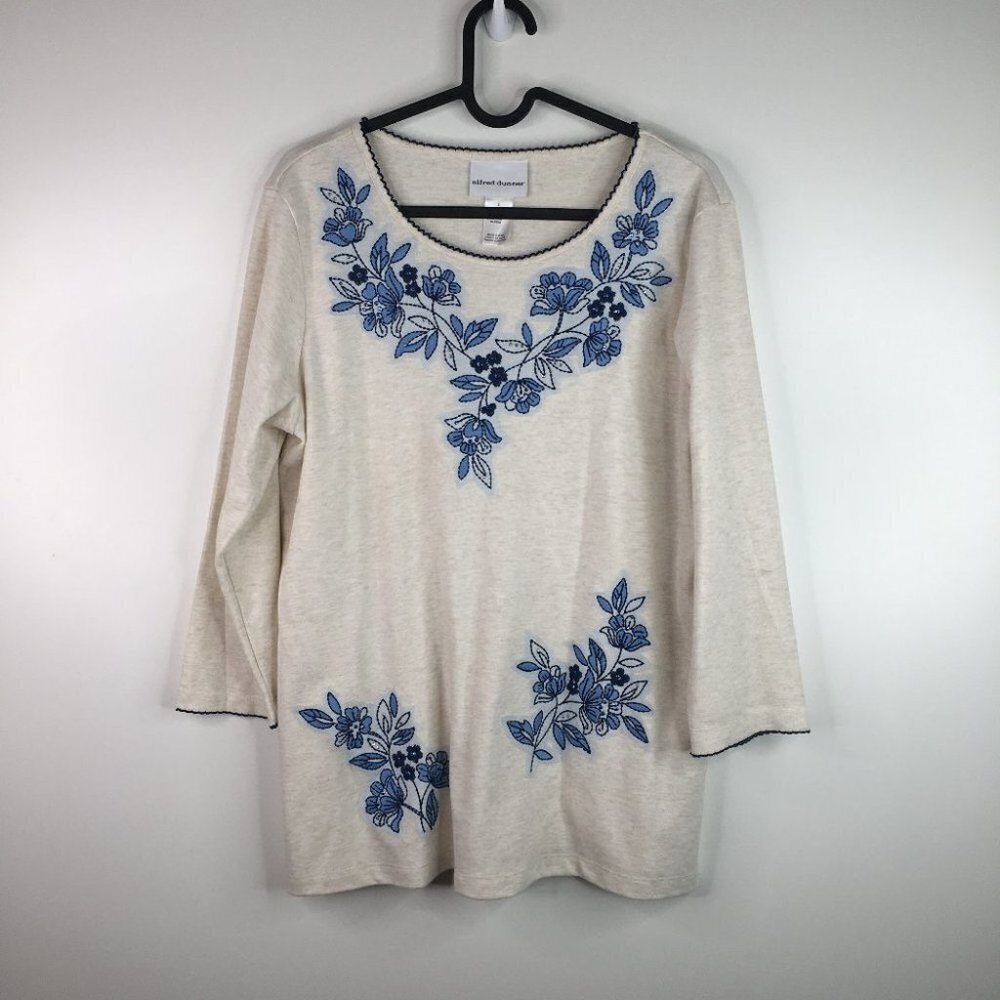 Alfred Dunner long sleeve shirt Top Foral